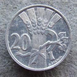 Чехословакия 20 геллеров 1951