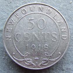 Newfoundland 50 cents 1918
