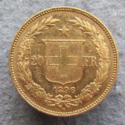 Švýcarsko 20 Fr 1896 B