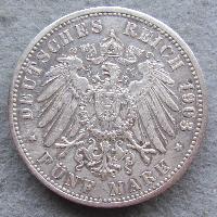 Baden 5 mark 1903 G