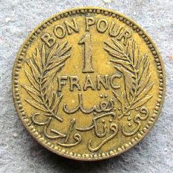 Tunisko 1 frank 1945