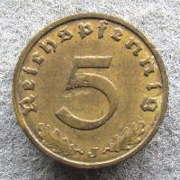 Germany 5 Rpf 1937 J