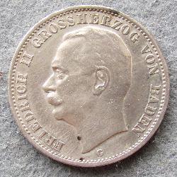 Баден 3 марки 1914 G