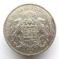 Hamburk 5 mark 1907 J
