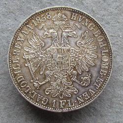 Austria Hungary 1 FL 1858 B