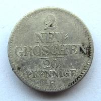 Sasko 2 nové groše 1856