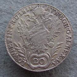 Austria Hungary 20 kreuzer 1811 A