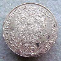 Austria Hungary 20 kreuzer 1787 B