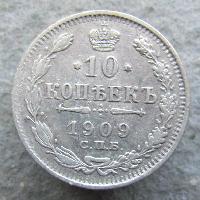 Rusko 10 kopějka 1909 SPB-EB