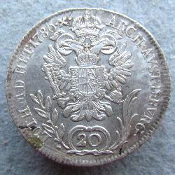 Austria Hungary 20 kreuzer 1786 B