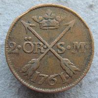 Sweden 2 ore 1761 SM