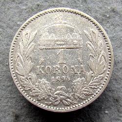 Rakousko-Uhersko 1 korona 1894 KB