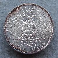 Saxony 3 mark 1910 E