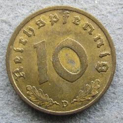 Německo 10 Rpf 1938 D