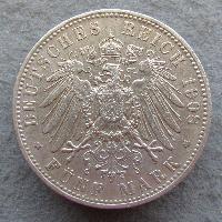 Bavaria 5 Мark 1908 D