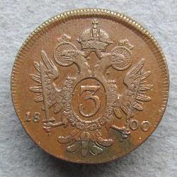 Österreich-Ungarn 3 kreuzer 1800 A