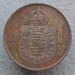 Brazil 20 reais 1869