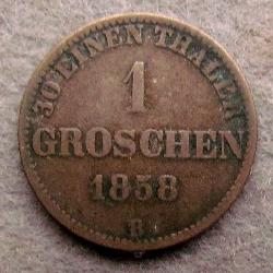 Ольденбург 1 грош 1858 B