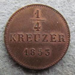 Schwarzburg Rudolstadt 1/4 Kreuzer 1853