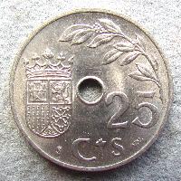 Spain 25 cts 1937