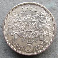 Latvia 5 Lat 1929