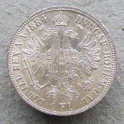 Austria Hungary 1 FL 1884