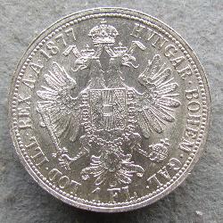 Austria Hungary 1 FL 1877