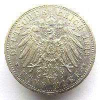 Hamburk 5 mark 1913 J