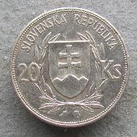 Slovakia 20 Ks 1939 Tiso