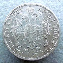 Австро-Венгрия 1 флорин 1884