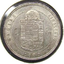 Austria Hungary 1 Forint 1880 KB