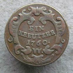 Rakousko-Uhersko 1 kreuzer 1760 W