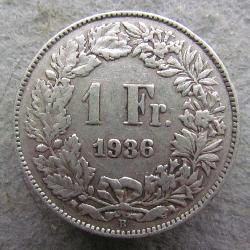 Швейцария 1 франк 1936 B