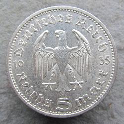 Germany 5 RM 1935 E