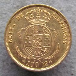 Španělsko 100 Rs 1860