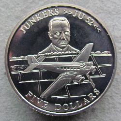 Liberia 5 dollars 2001