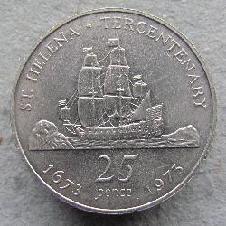 Saint Helena 25 pence 1973