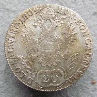 Austria Hungary 20 kreuzer 1809 C