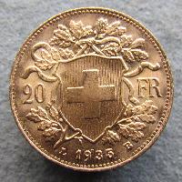 Switzerland 20 Fr 1935 LB