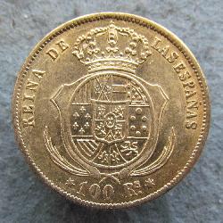Spanien 100 Rs 1859