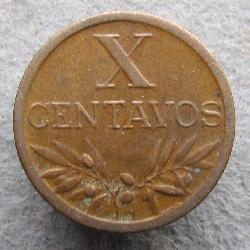 Portugalsko 10 centavos 1959