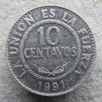 Bolivien 10 Centavos 1991