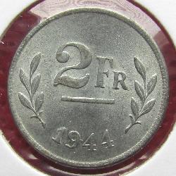 Belgium 2 francs 1944