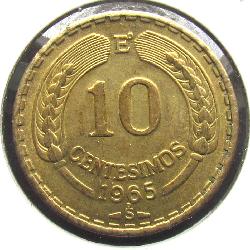 Chile 10 centesimo 1965