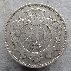Австро-Венгрия 20 геллеров 1892