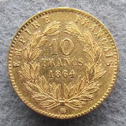 Frankreich 10 Fr 1864 BB