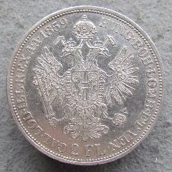 Austria Hungary 2 FL 1859 B
