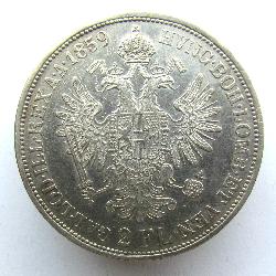 Austria Hungary 2 FL 1859 B