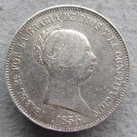 Spain 20 reais 1855