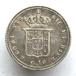 Itálie NEAPOL Ferdinando II 10 gran 1853
